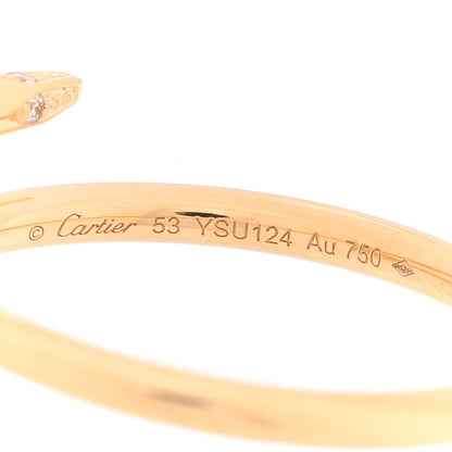 Cartier 18K Yellow Gold Diamond Small Juste Un Clou Ring 53 6.25 4 of 5