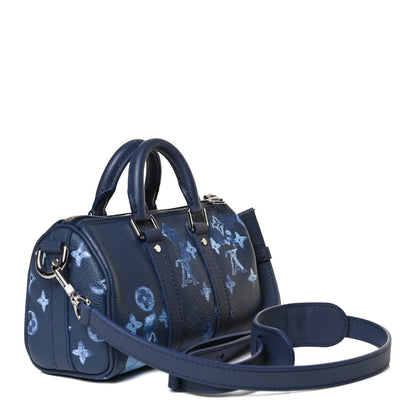 Louis Vuitton Monogram Ink Watercolor Keepall XS Blue 3 of 13