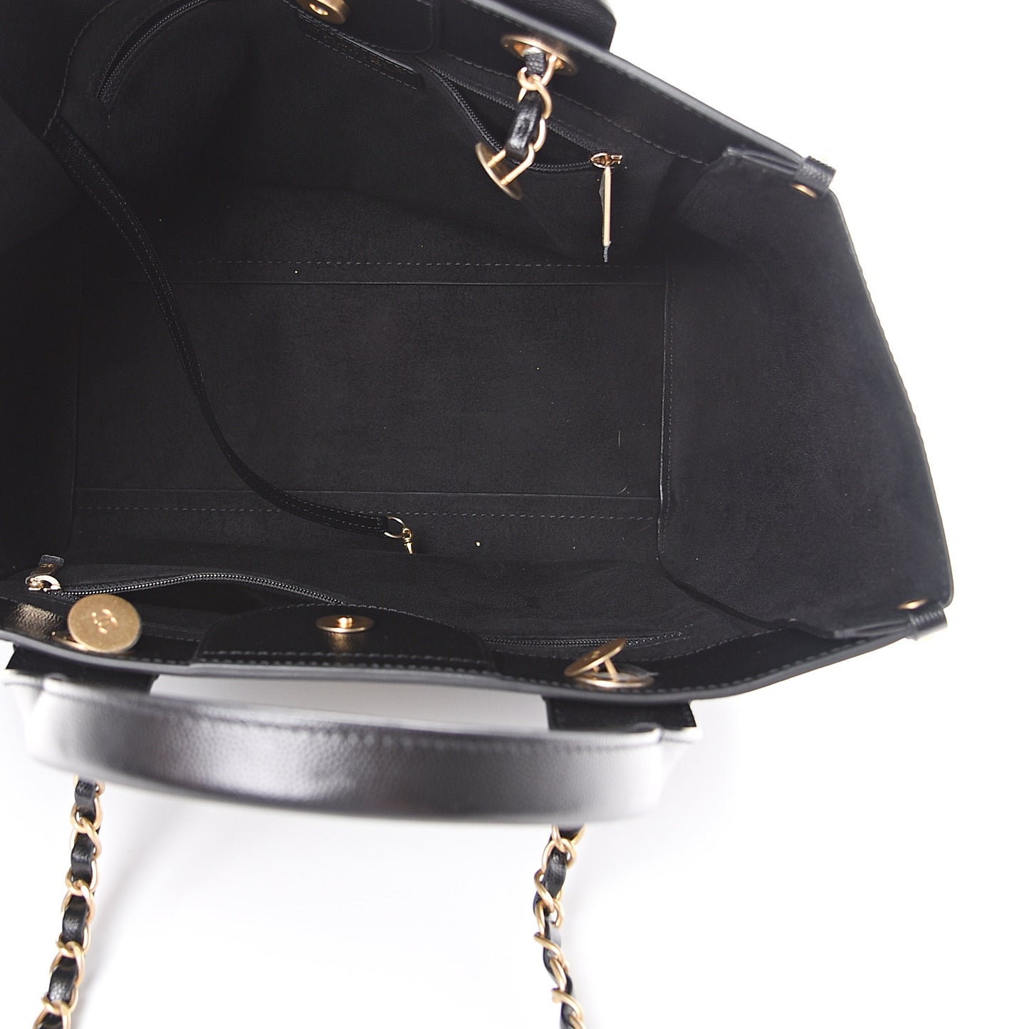 Caviar Small Studded Deauville Tote Black