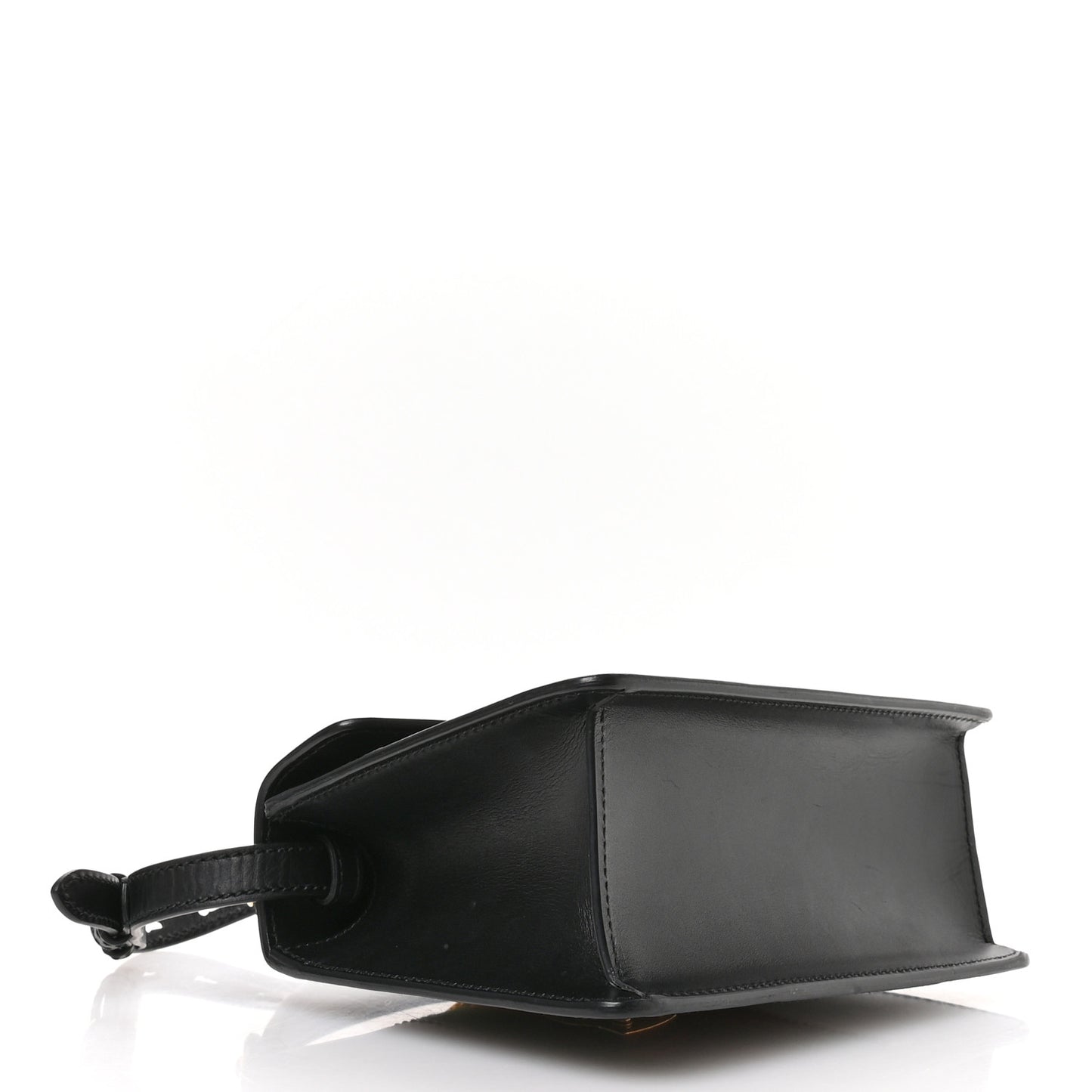 Calfskin Mini Sylvie Top Handle Bag Black