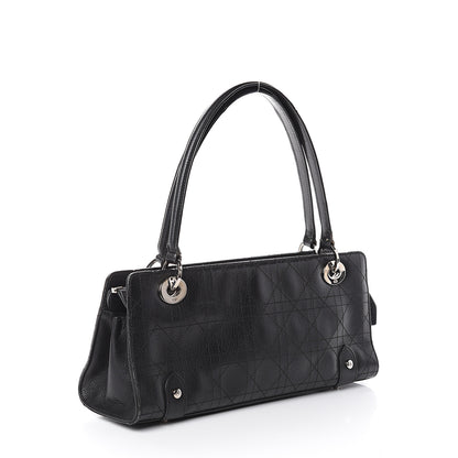 Christian Dior Calfskin Cannage Stitched East West Lady Dior Black 2 of 7