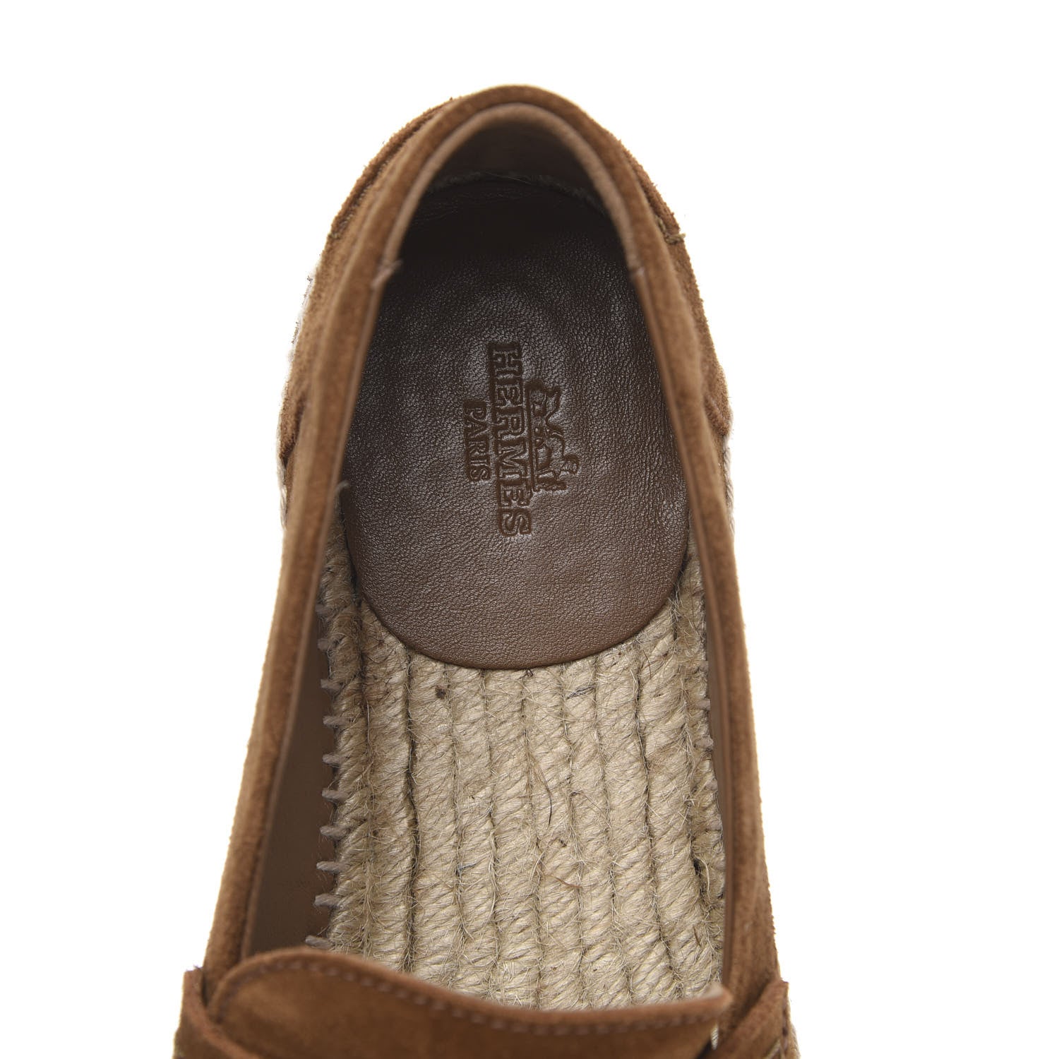 Hermes Suede Calfskin Womens Trip Espadrilles 40 Brun Fume 6 of 8