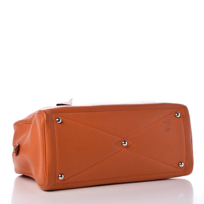 Hermes Taurillon Clemence Victoria II 35 Orange 4 of 12