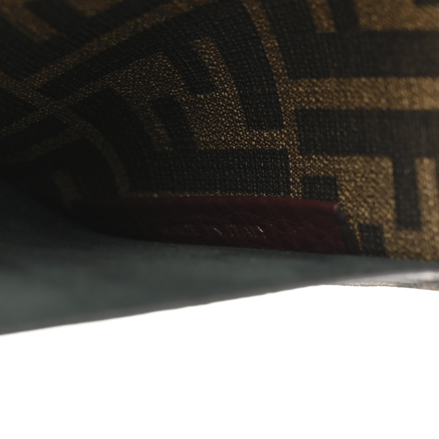 Fendi Cuoio Romano Vitello Cover Glazed Fabric Bi-Color FF 1974 Mini Peekaboo I SEE U Satchel  Ghianda Grezzo 7 of 13