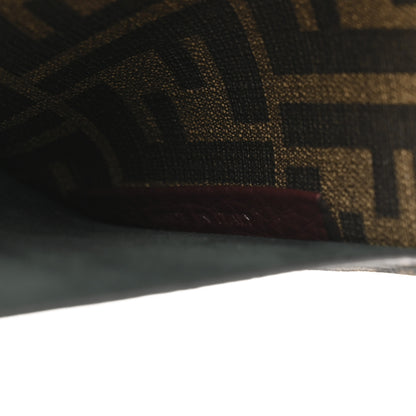 Fendi Cuoio Romano Vitello Cover Glazed Fabric Bi-Color FF 1974 Mini Peekaboo I SEE U Satchel  Ghianda Grezzo 7 of 13