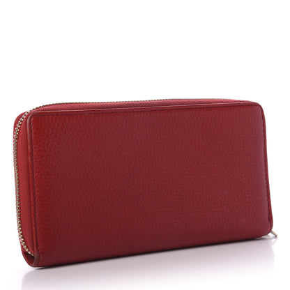 Gucci Pebbled Calfskin Soho Zip Around Wallet Red 3 of 10