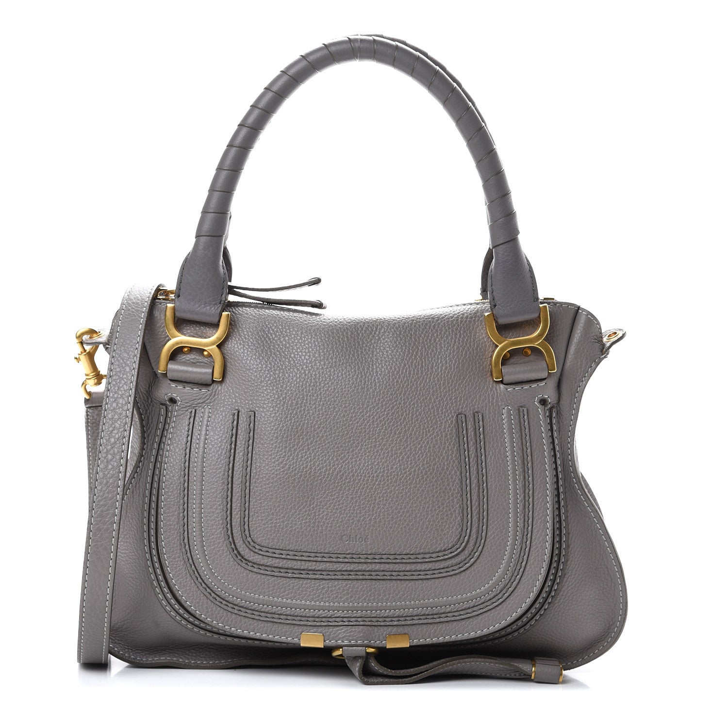 Chloe Calfskin Medium Marcie Satchel Cashmere Grey 1 of 11