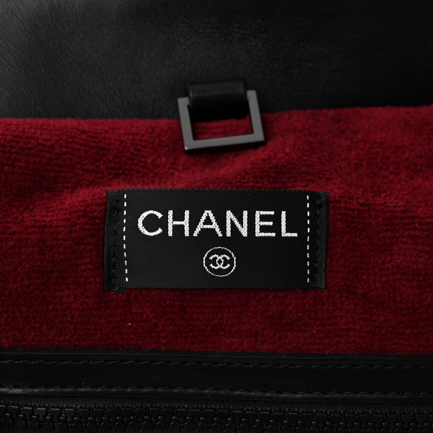 Chanel Terry Cotton Flag CC Beach Tote Towel Set Black 7 of 12