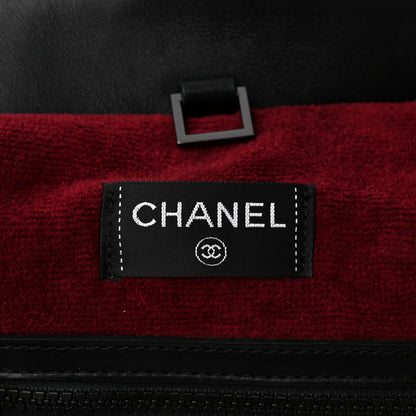 Chanel Terry Cotton Flag CC Beach Tote Towel Set Black 7 of 12