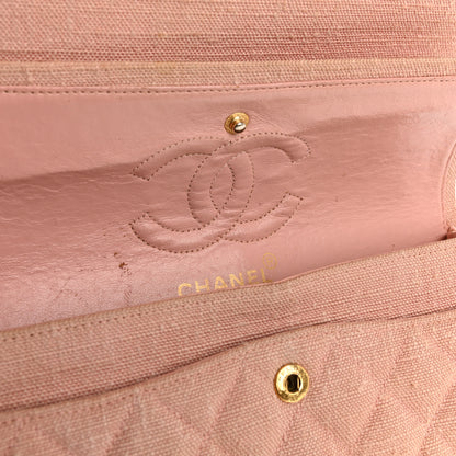 Chanel Canvas Quilted Small Double Flap Light Pink 13 of 16