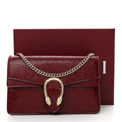 Gucci Crinkled Patent Mini Dionysus Shoulder Bag Rosso Ancora Red 12 of 12