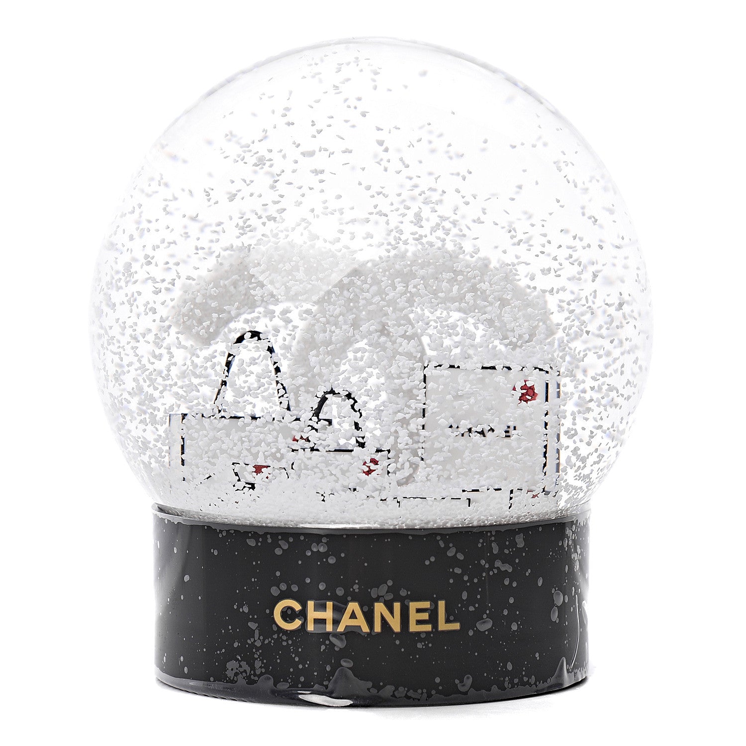 Chanel Glass CC Shopping Bag Snow Globe 1 of 5