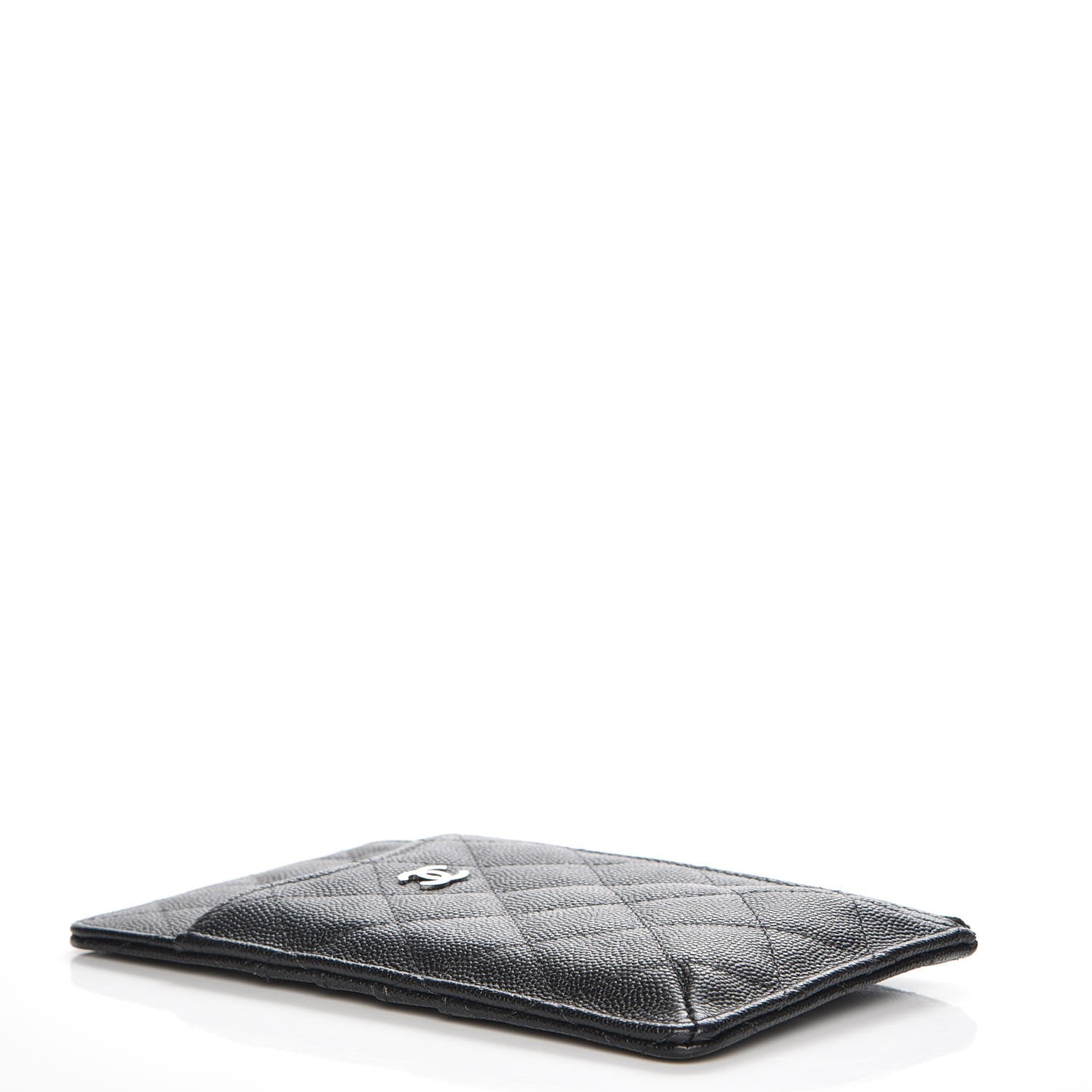 Chanel Caviar Quilted Classic Flat Wallet Pouch Black 4 of 8