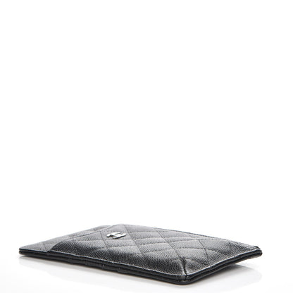 Chanel Caviar Quilted Classic Flat Wallet Pouch Black 4 of 8