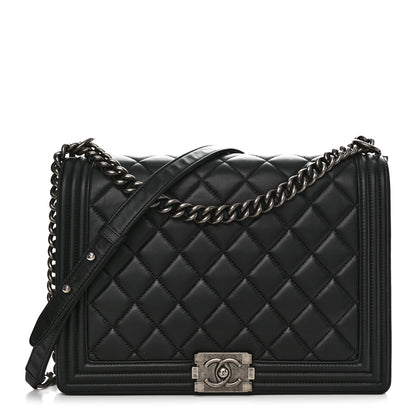 Chanel Calfskin Quilted Large Boy Flap Black 1 of 11