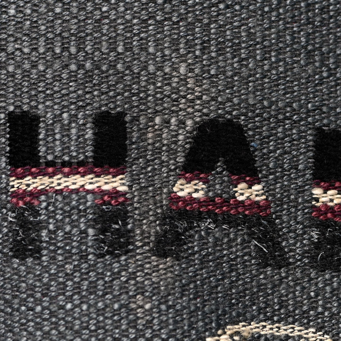 Striped Canvas Medium Deauville Tote Grey