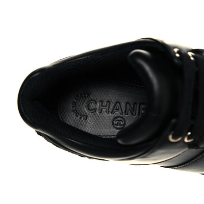 Chanel Calfskin Tweed Womens Sneakers 37 Black 7 of 10