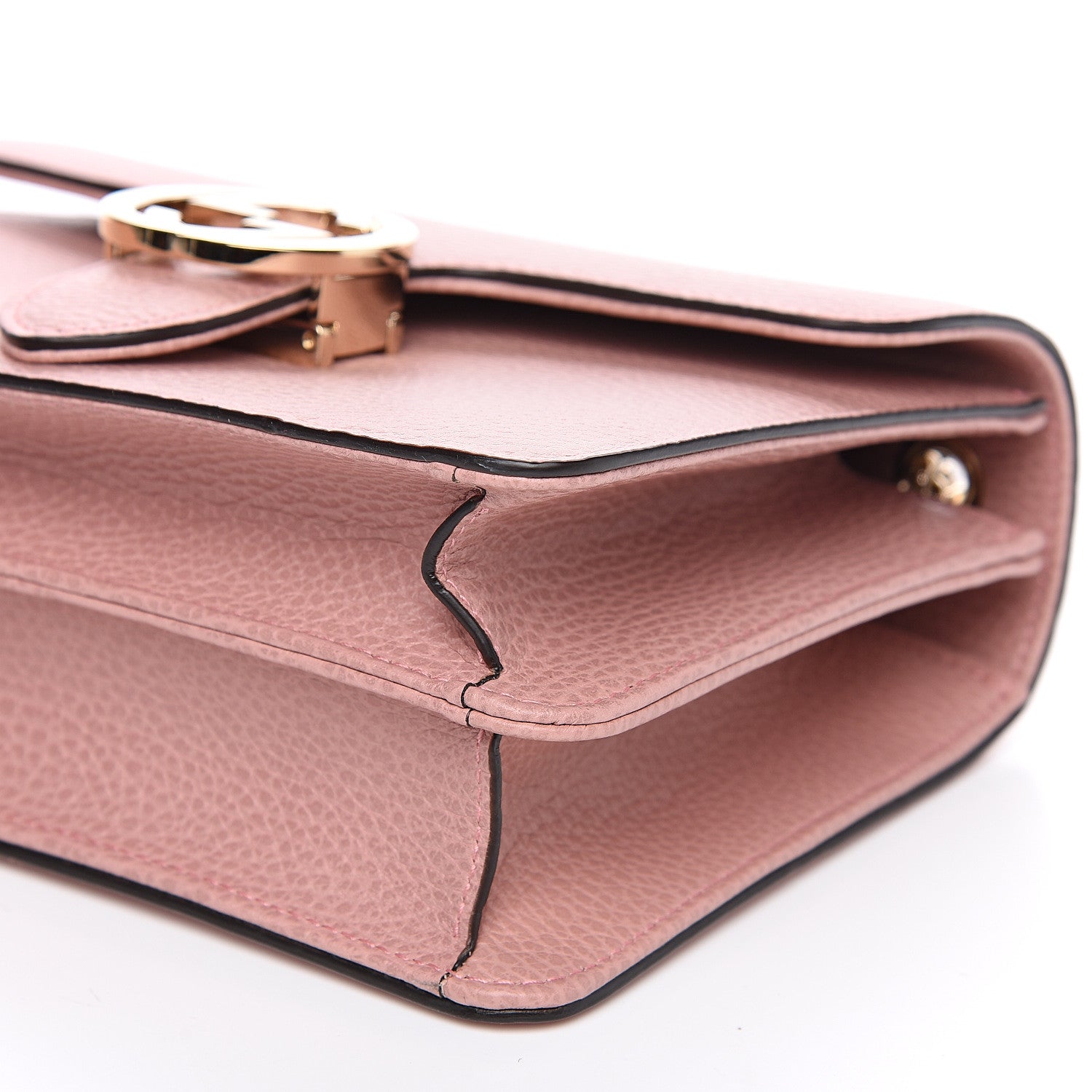 Gucci Dollar Calfskin Small Interlocking G Shoulder Bag Soft Pink 8 of 8