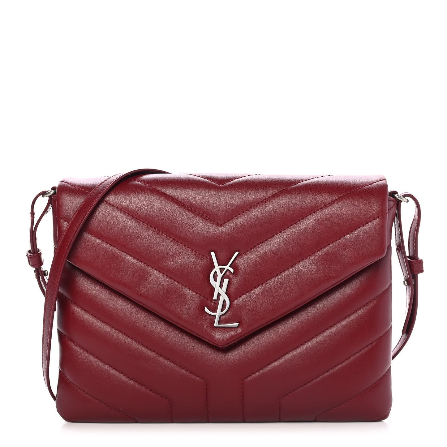 Calfskin Y Quilted Monogram Loulou Flap Bag Palissandre