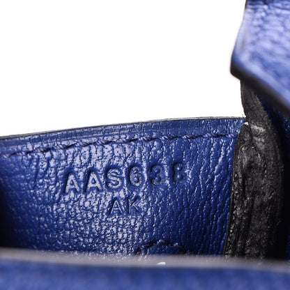 Hermes Togo Birkin 25 Bleu Electrique 18 of 34