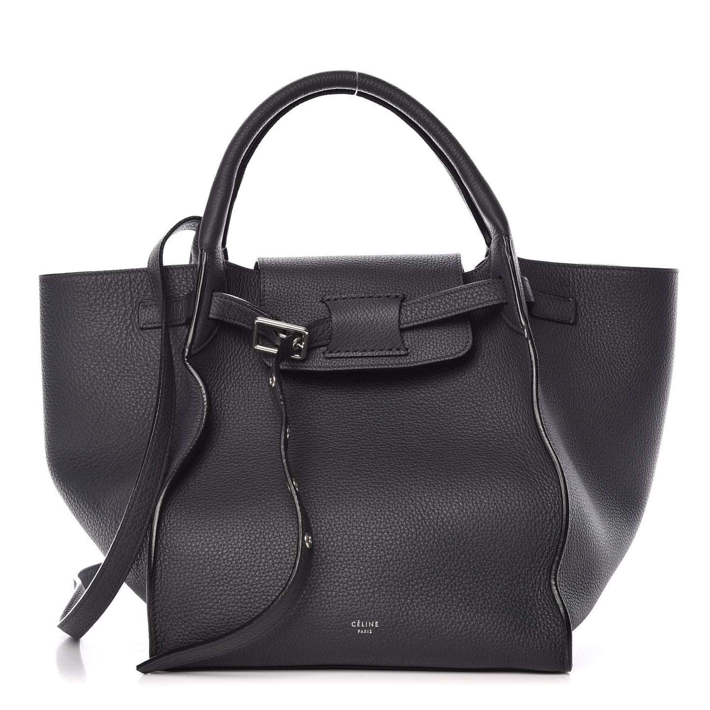 Supple Grained Calfskin Small Big Bag Anthracite