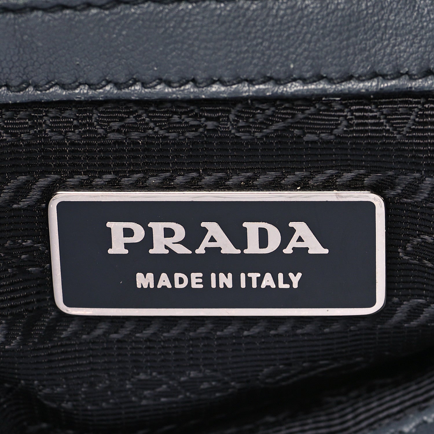 Prada Tessuto Nylon Nappa Braided Gaufre Shopping Satchel Grey 6 of 14