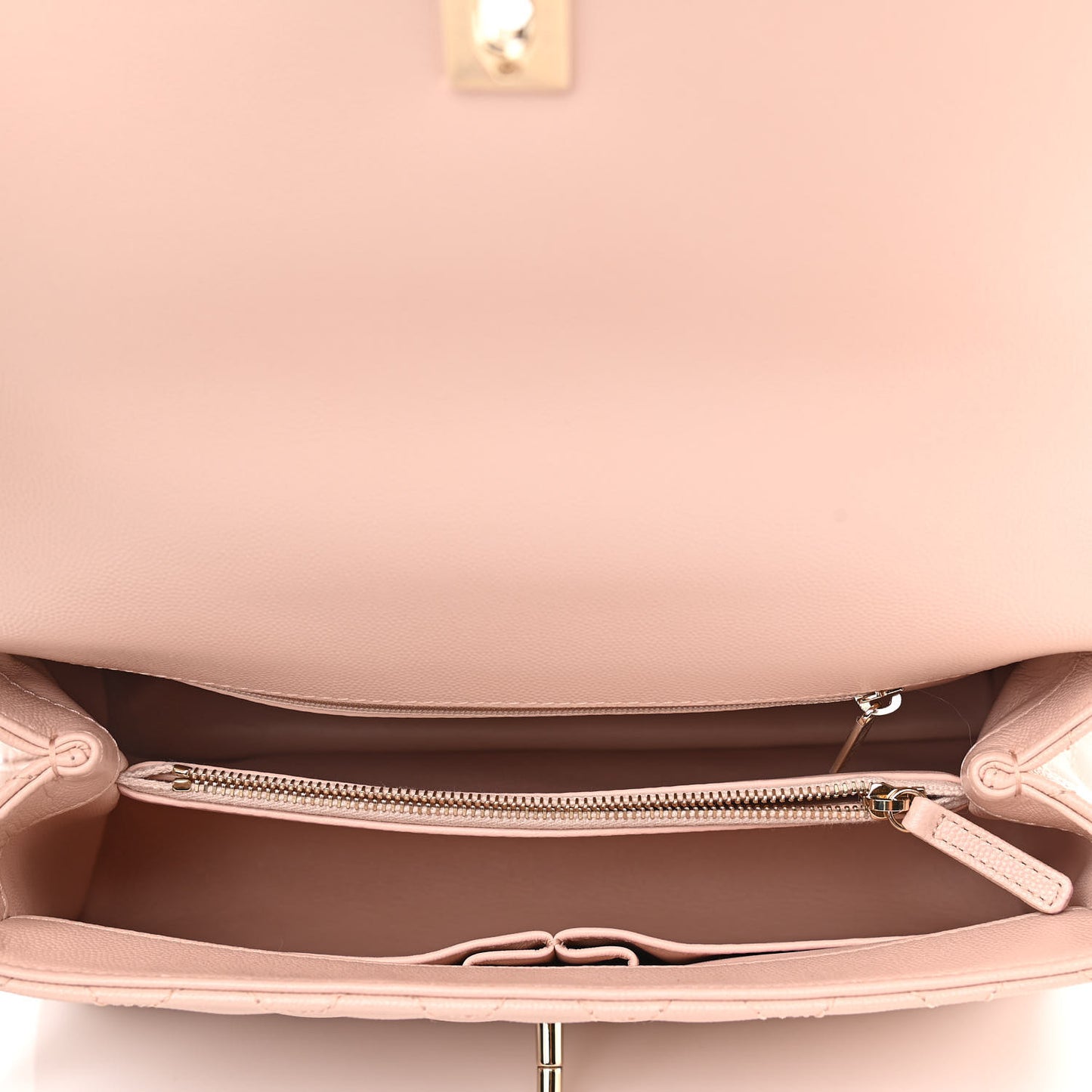 Caviar Quilted Small Coco Handle Flap Light Pink