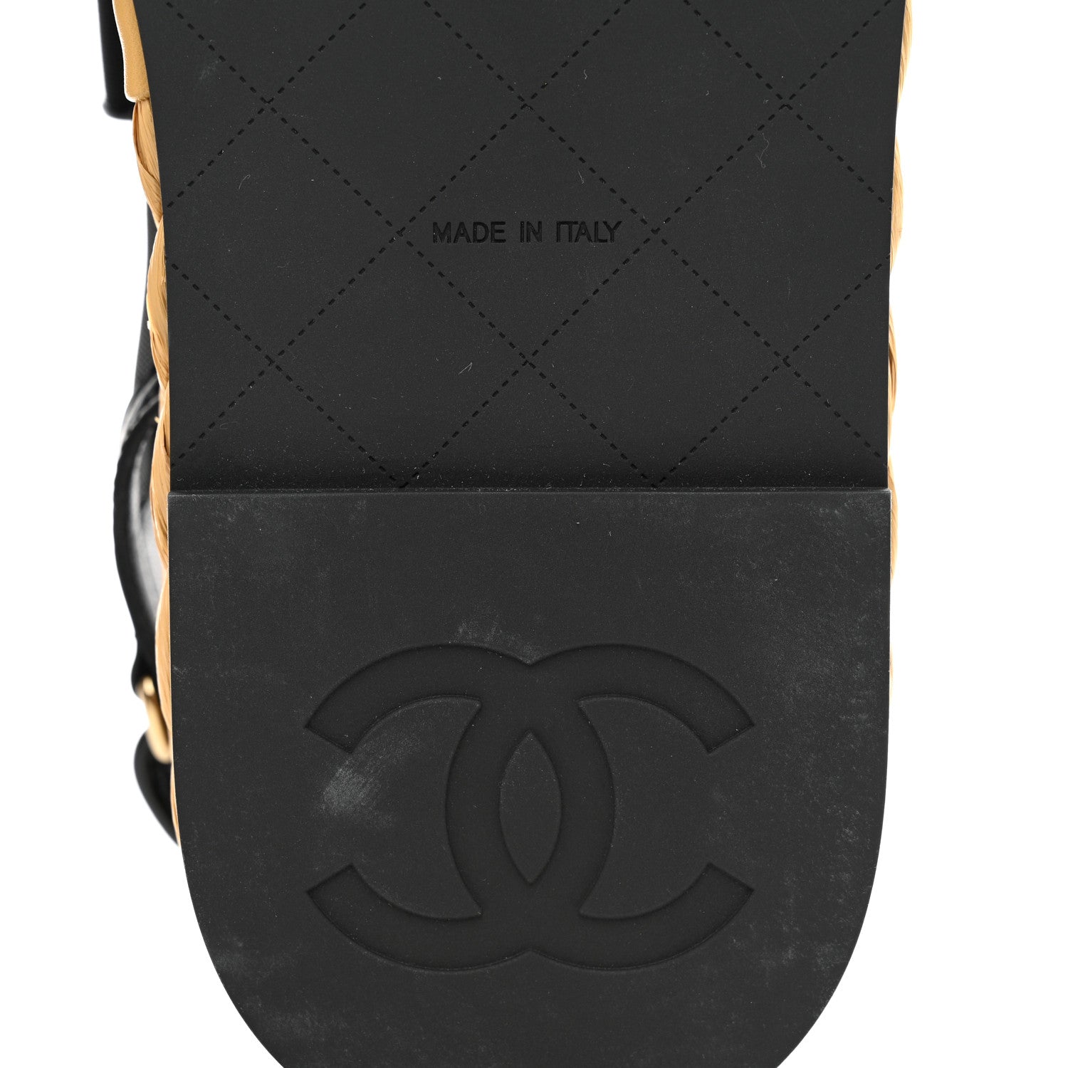 Chanel Mesh Patent Calfskin Velcro Dad Sandals 39 Black 8 of 8