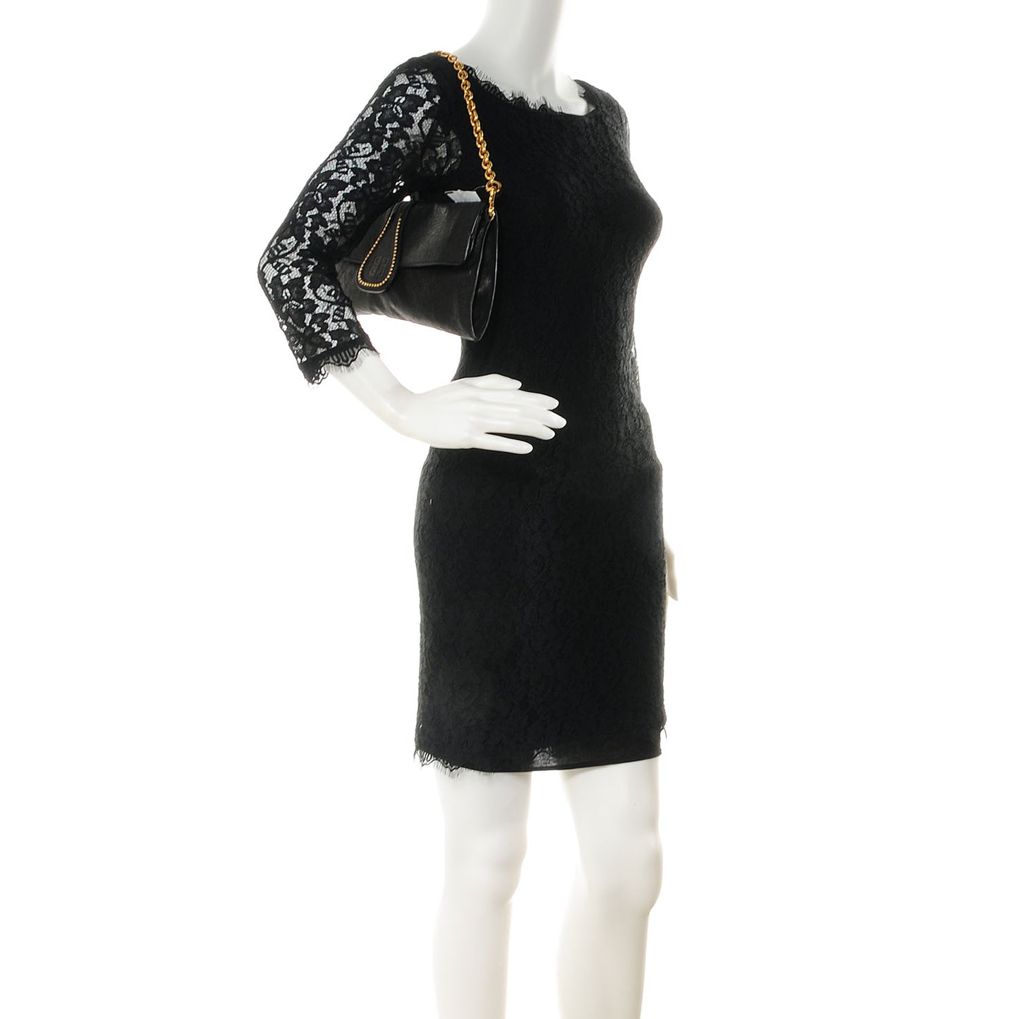 Leather Nightingale Clutch Black