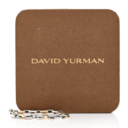 David Yurman Sterling Silver 18K Yellow Gold 5.5mm DY Madison Link Chain Bracelet 4 of 4