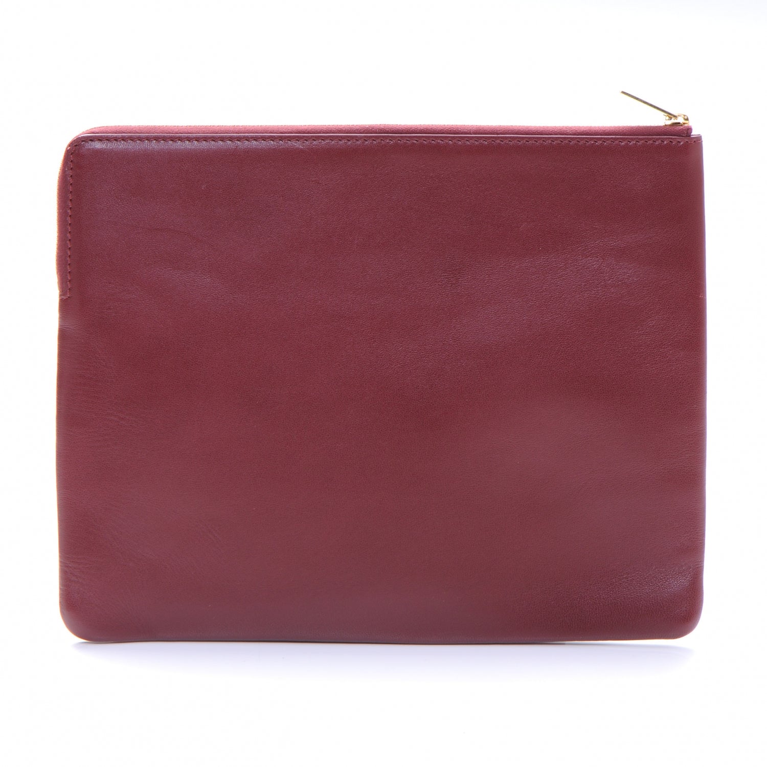 Celine Leather Pouch Clutch Bordeaux 2 of 8