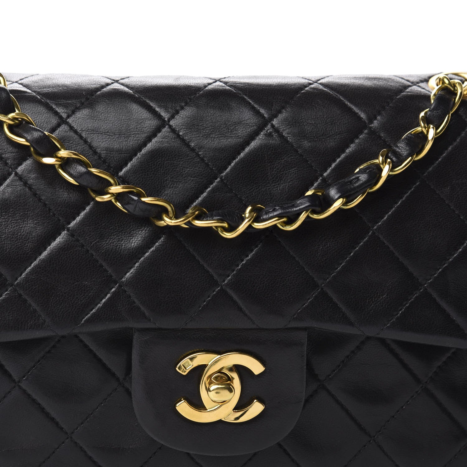 Chanel Lambskin Quilted Small Double Flap Black 16 of 16