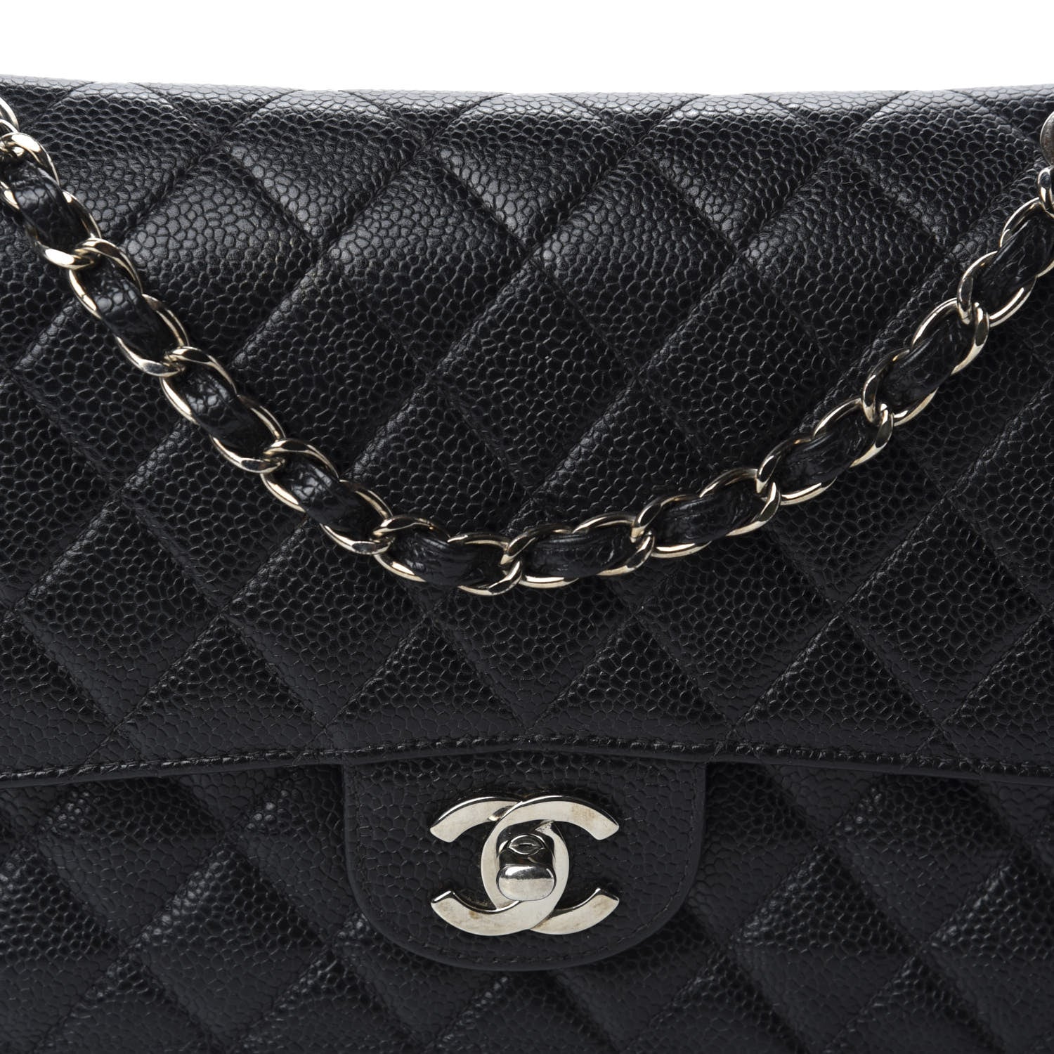 Chanel Caviar Quilted Medium Double Flap Black 12 of 12