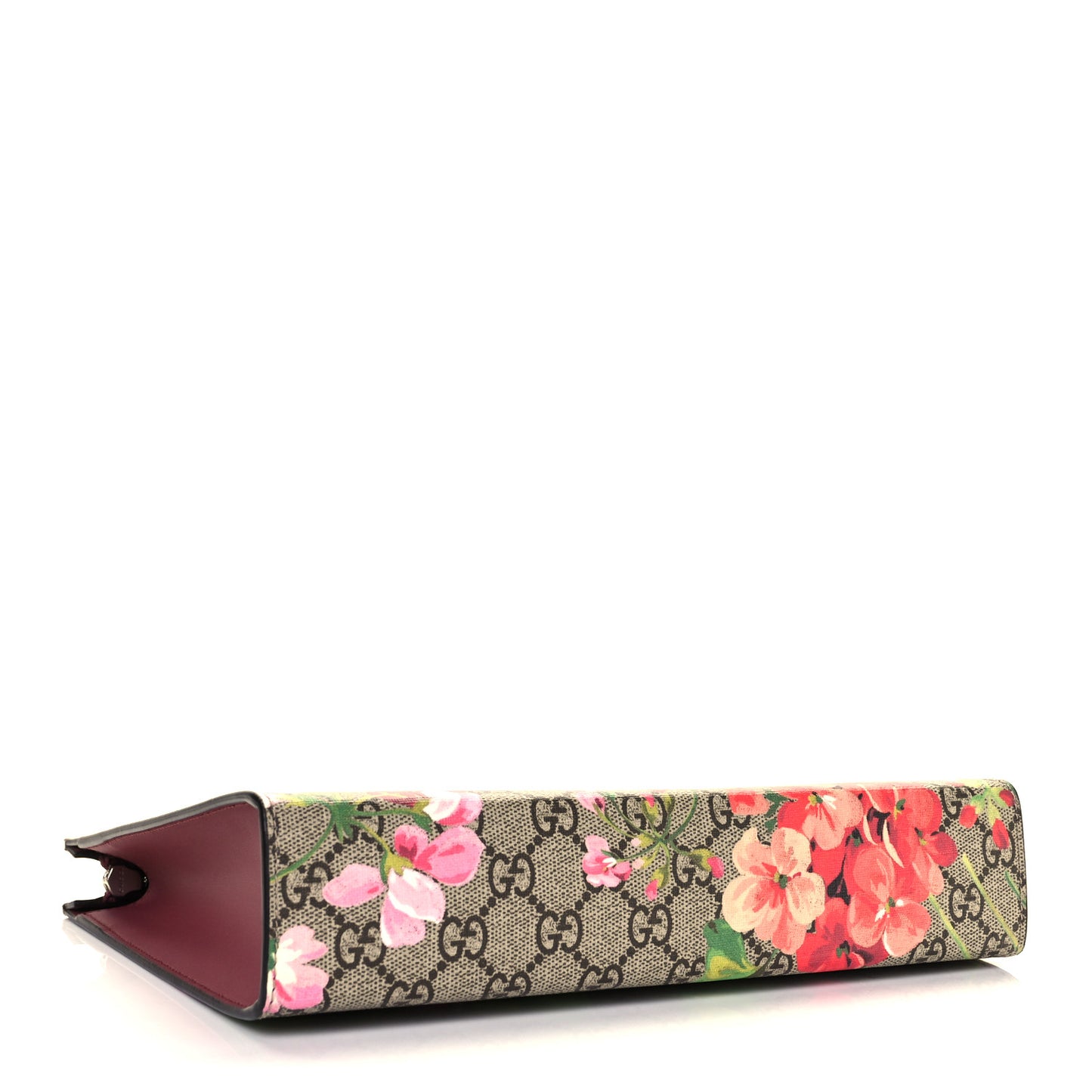 GG Supreme Monogram Blooms Large Cosmetic Case Beige Multicolor Dry Rose