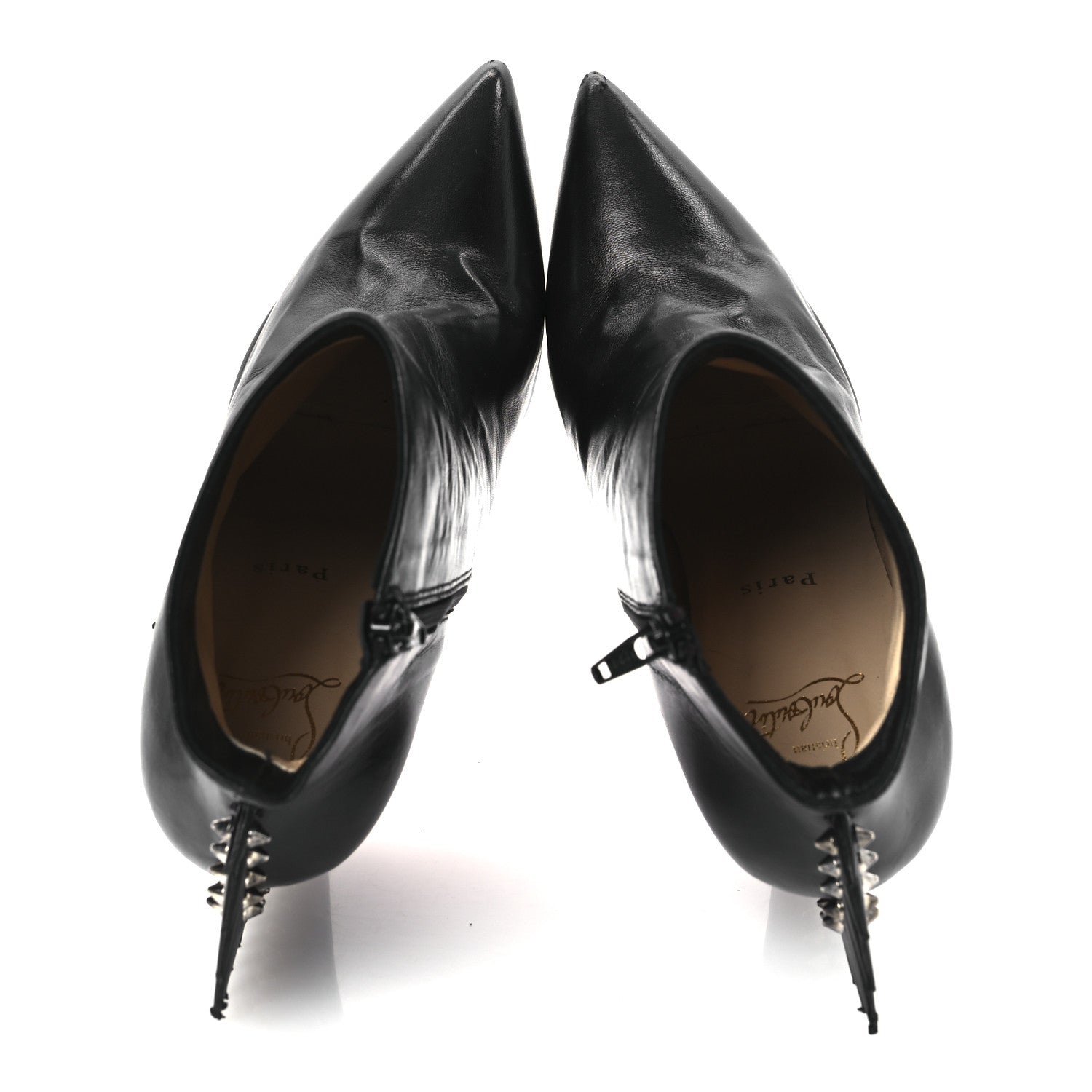 Christian Louboutin Nappa Electroboot 100 Ankle Boots 41 Black Silver 2 of 14
