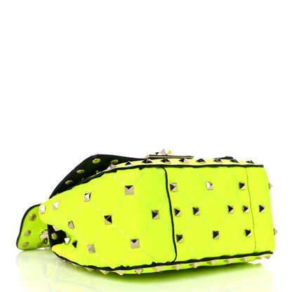 Valentino Garavani Calfskin Micro Rockstud Spike Shoulder Bag Lime 4 of 9