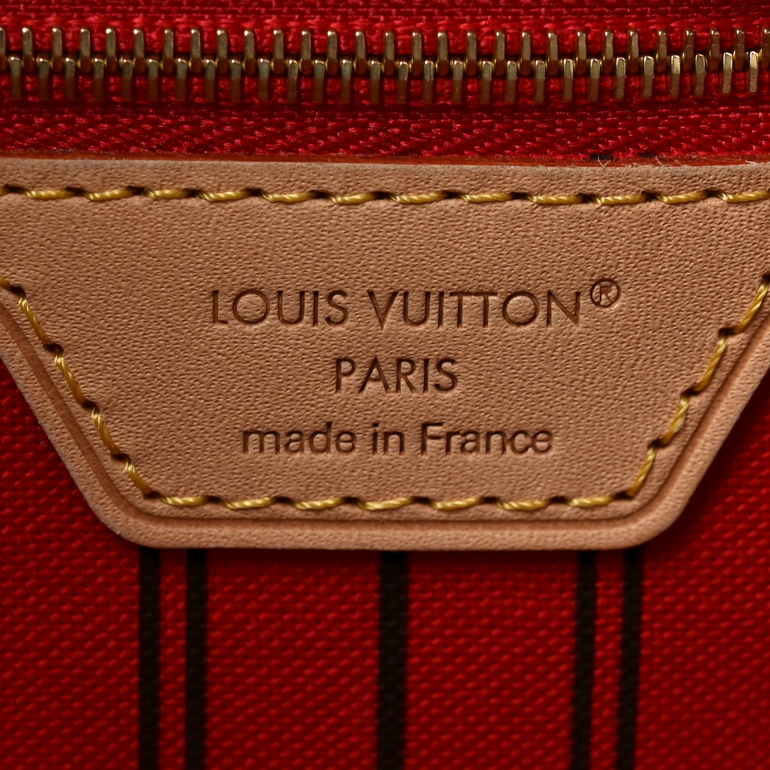 Louis Vuitton Monogram Inside Out Neverfull Bandouliere MM Rouge Sari 6 of 9