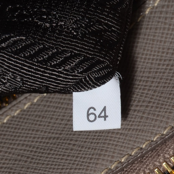 Saffiano Lux Mini Double Zip Tote Argilla