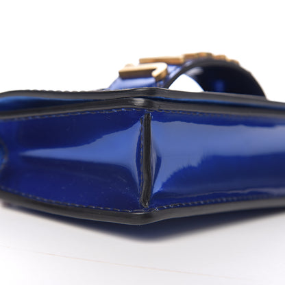 Christian Dior Metallic Calfskin J'Adior Mini Chain Flap Bag Blue 6 of 8