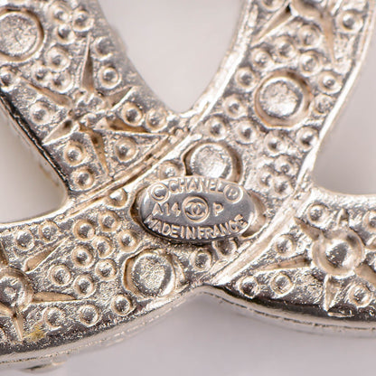 Chanel Crystal CC Brooch Silver 4 of 6