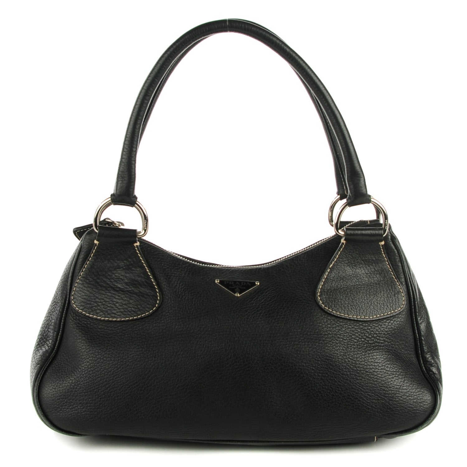 Prada Vitello Daino Box Shoulder Bag Nero Black 1 of 7