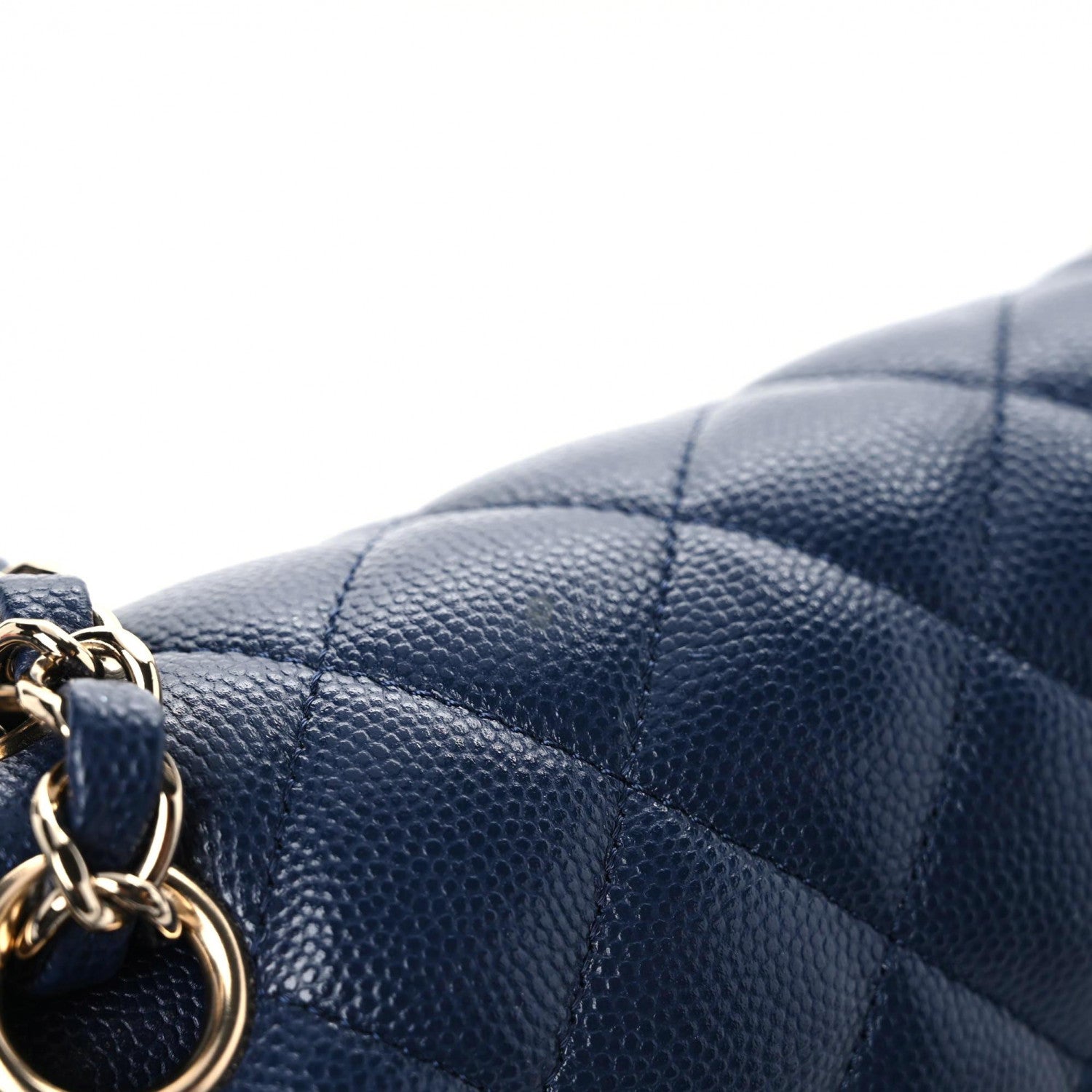 Chanel Caviar Quilted Medium Double Flap Navy 7 of 10