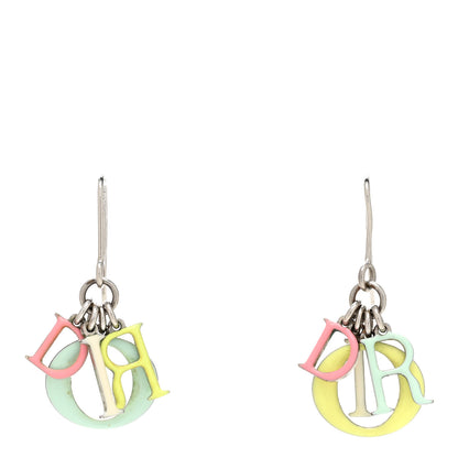 Christian Dior Metal Enamel Logo Earrings Multicolor 1 of 3