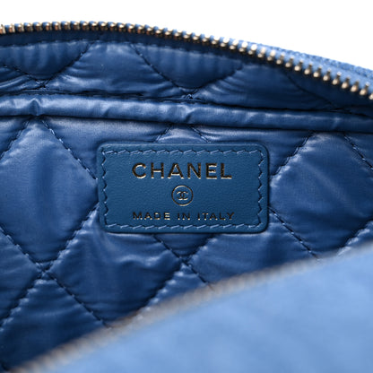 Chanel Denim Quilted Toiletry Case Blue 6 of 10