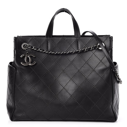 Chanel Calfskin CC Pocket Tote Black 1 of 9