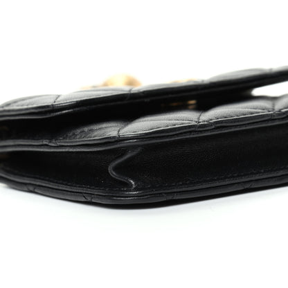 Chanel Lambskin Quilted Pearl Crush Clutch With Chain Black 6 of 10