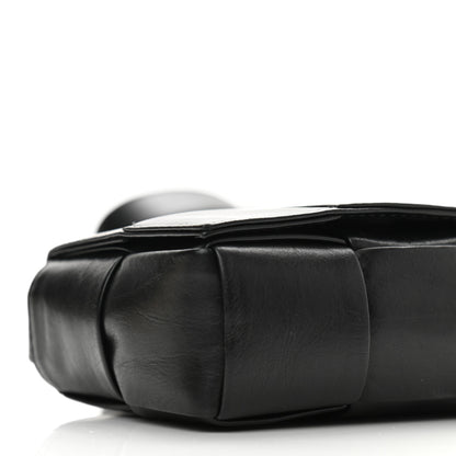 Bottega Veneta Lambskin Maxi Intrecciato Extra Mini Cassette Crossbody Bag Black 10 of 11