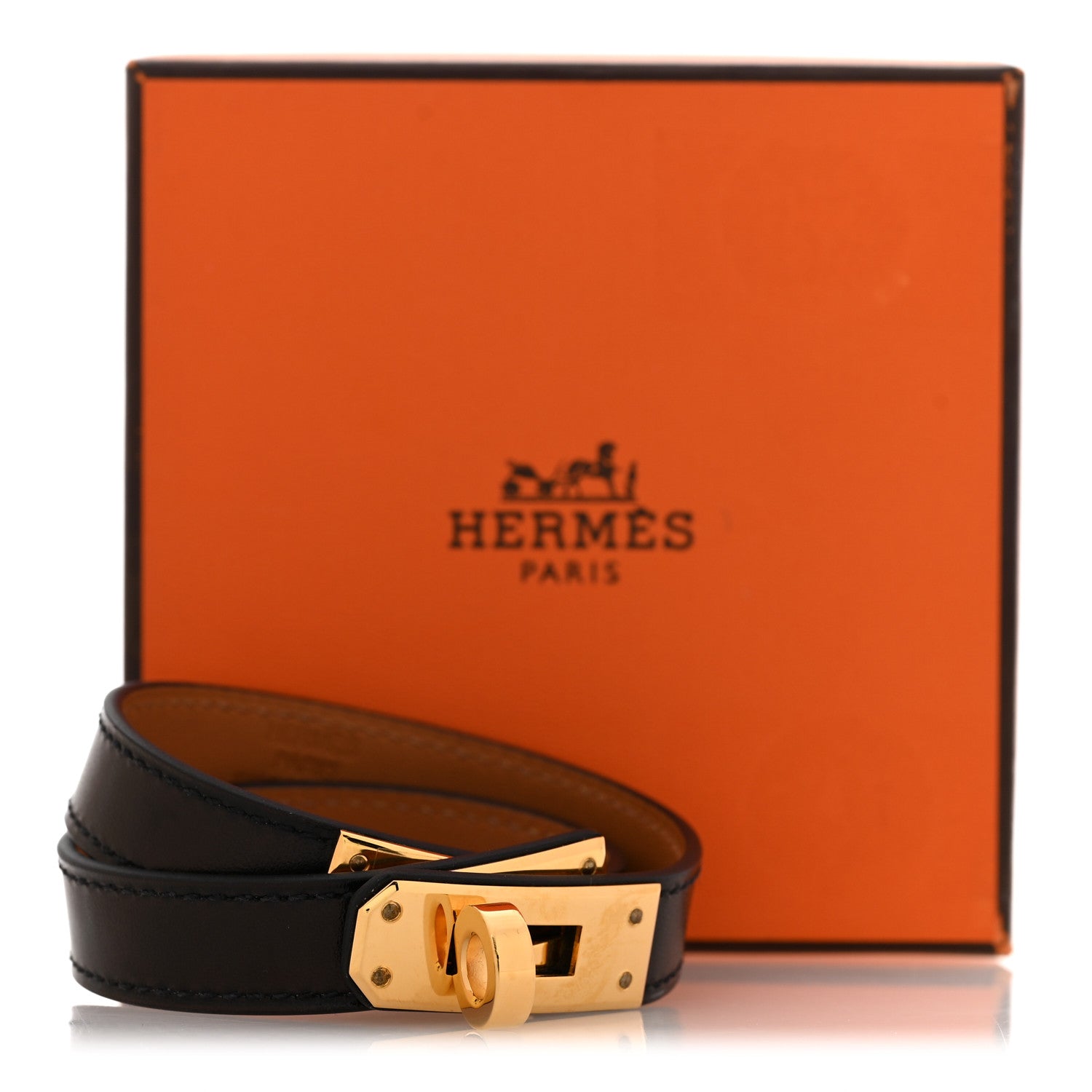 Hermes Box Kelly Double Tour Bracelet S Black 8 of 8