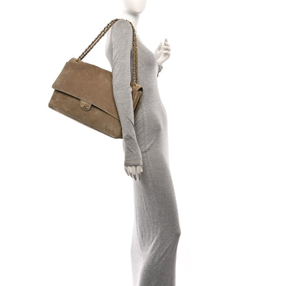 Chanel Suede Calfskin Souplissimo Maxi Flap Dark Beige 2 of 10