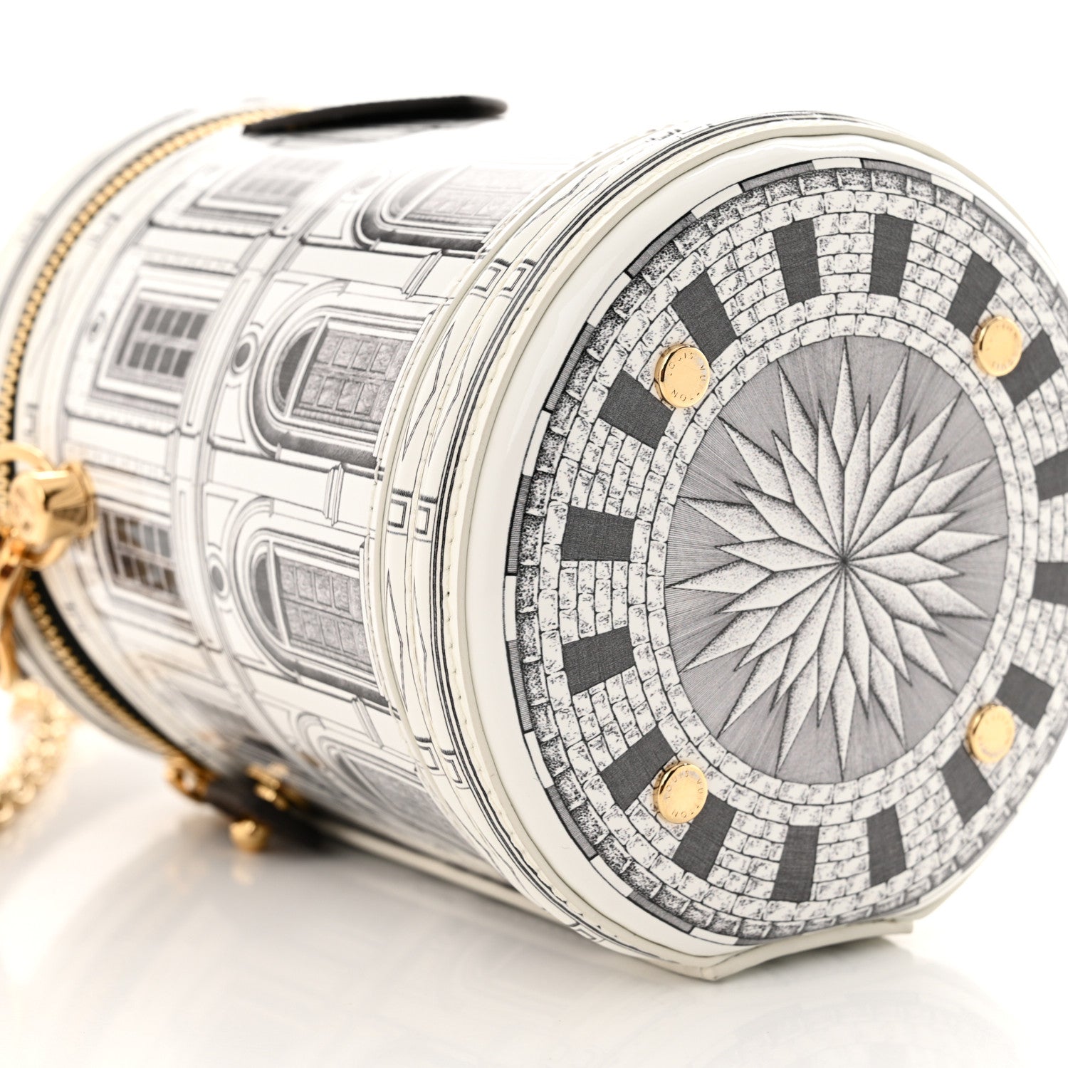 Louis Vuitton X FORNASETTI Calfskin Architettura Cannes Black White 8 of 10